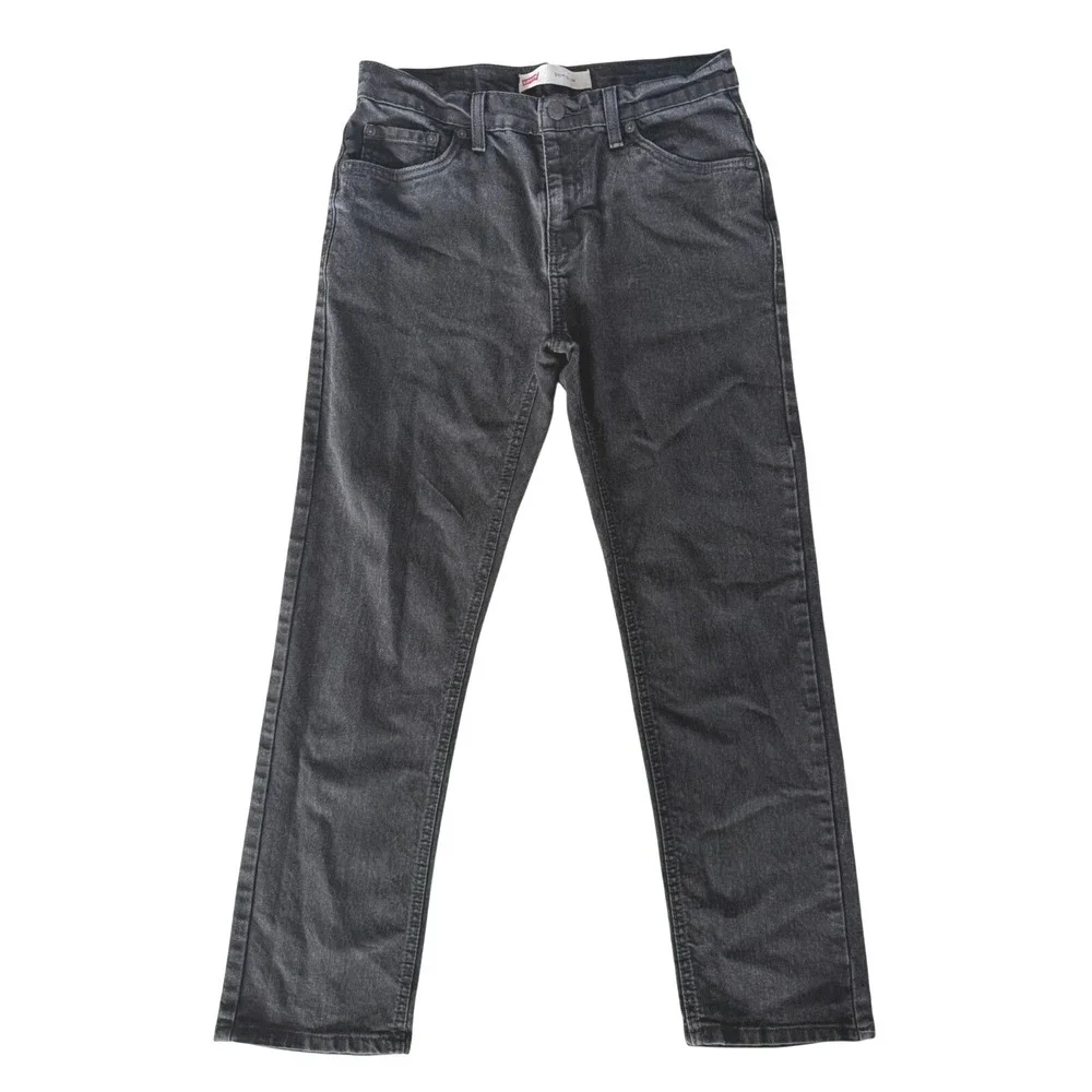Levis 511 Slim Jeans Boys‎ 14H Faded Black Denim Pants 5 Pocket Zip Fly